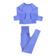 thumbnail image 4 of Conjuntos de nailon para ejercicio para mujeres 2PCS Conjuntos de yoga sin costuras Conjunto de camiseta y leggings deportivos con top corto Chándales L Macarena Yoga Sport Suit Mujeres, 4 of 8