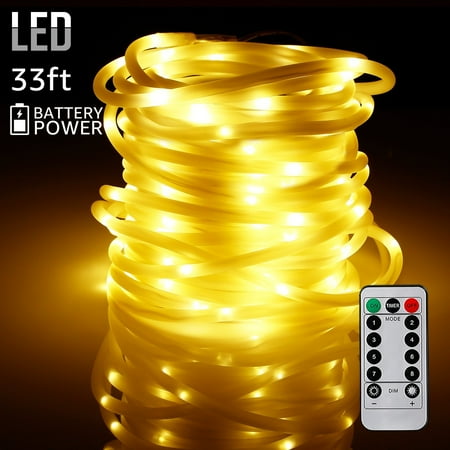 - TORCHSTAR 33ft 100 LEDs Outdoor LED String Lights, Warm White