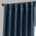 thumbnail image 3 of Navy Blue Faux Silk Taffeta Curtain (1 Panel), Navy Blue, 50W X 96L, 3 of 6