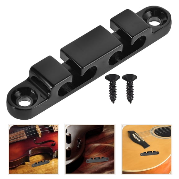 TABLZONE Electric Bass Guitar String Mute Dampener Black Metal Locking Guide for Noise Reduction and Improved Sound