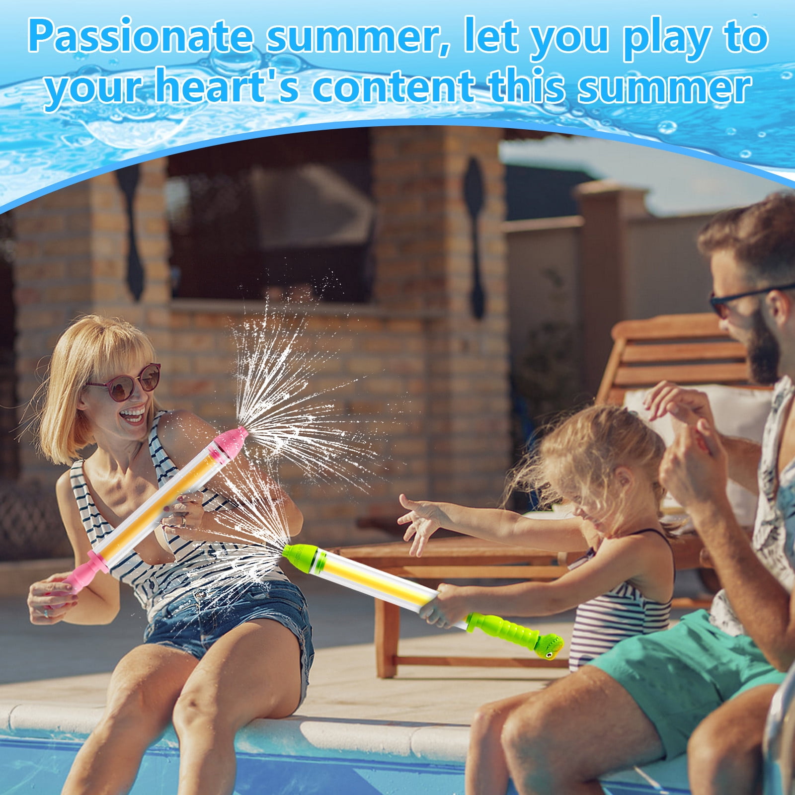 Fireworks Water Gun, 20.87in Large Capacity Pull-Out Water Cannon Blaster for Pool Beach Summer Outdoor Party Games Fireworks Water Gun Firework Water Gun