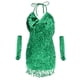 thumbnail image 2 of Vestido de baile Sunnimix latino con flecos verde, 2 of 8