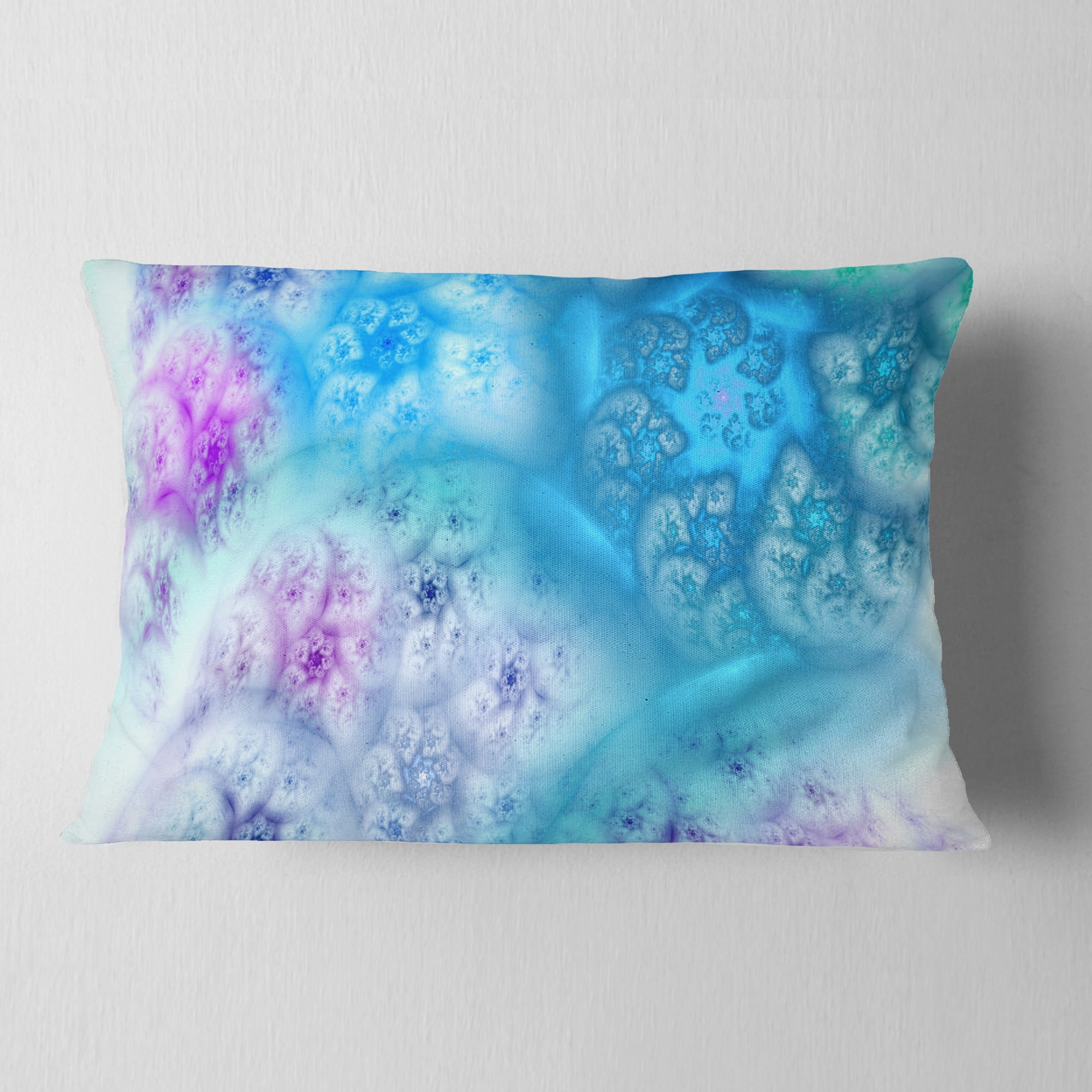 Designart Clear Blue Magic Stormy Sky - Abstract Throw Pillow - 12x20