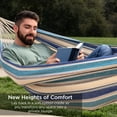 thumbnail image 7 of Best Choice Products 2-Person Brazilian-Style Cotton Double Hammock Bed w/ Portable Carrying Bag  Ocean, 7 of 7
