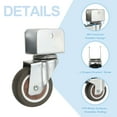 thumbnail image 3 of Uxcell Caster Wheels, Swivel Casters with U Bracket Opening Capacity Per Caster for Furniture Office Chairs Carts and Cabinets 2" with 1" U Bracket, 3 of 7