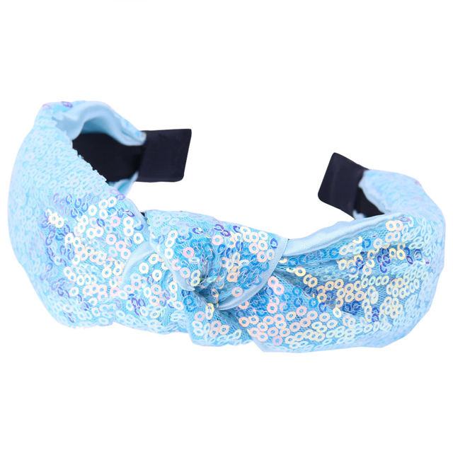 Diademas anudadas bohemias, diadema de Yoga a la moda, diademas con lentejuelas brillantes para mujer, accesorios elásticos para el cabello para adultos