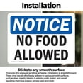 thumbnail image 3 of (2 Pack) No Food Allowed OSHA Notice Sign 10 Inch X 7 Inch Vinyl Label Decal Sticker Weather Resistant, UV Protected for Workplace, Business, and Construction Site, Made in the USA, 3 of 7
