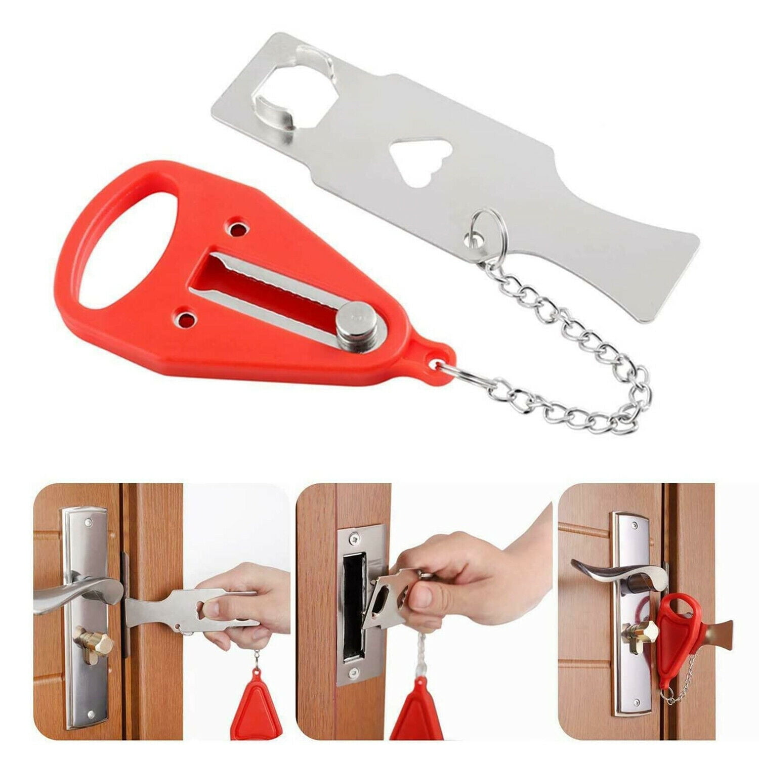 2sets Portable Security Door Lock Hardware Safety Tool Home Privacy Travel Hotel Walmart Com