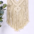 thumbnail image 4 of LYCAQL Macrame Woven Wall Hanging Boho Geometric Woven Tapestry Beige Cotton Handmade Bohemian Art Decor with Tassel Craft Ornament for Bedroom Living Room Apartment Nursery (Beige), 4 of 7