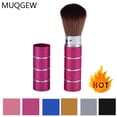 thumbnail image 2 of HBFAGFB Metal Telescopic Brush Vacation Going Out Makeup Tool Suitable for All Skin Types Pink, 2 of 4