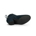 thumbnail image 6 of BLISSFUL STEP Women's Ankle Boots Block Heel Zipper Lace Up Boots Navy Blue 6, 6 of 7