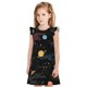 thumbnail image 1 of Fotbe Galaxy Vestido de Dormir para Niñas de 3 a 10 Años, Mangas Cortas, Estilo Princesa, Pijama Camisón con Mangas Voladas-Small, 1 of 6