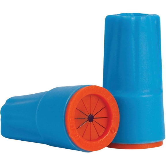 KING INNOVATION 6-Pack 300/600V Aqua Blue/Orange Safety Sealed Waterproof Wire Connector 62110