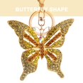 thumbnail image 2 of Butterfly Keychain Sparkling Crystal Rhinestones Keyring Bag Pendant Charms Decoration Yellow, 2 of 9
