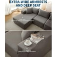 thumbnail image 4 of 108” Modular Sectional Sofa,Cloud Sectional Couch with Deep Seat,Modern Modular L-Shape Sofa Couch,Upholstered Couches for Living Room Bedroom,No Assembly,Left Facing Chaise, 4 of 7