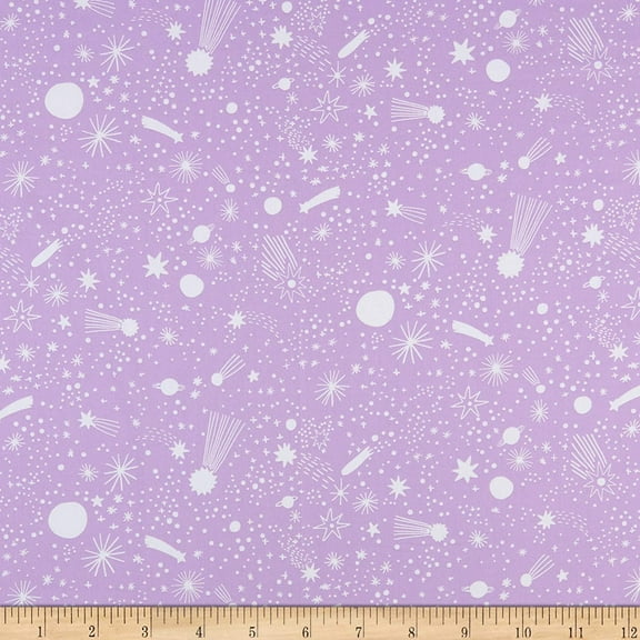 Robert Kaufman Kaufman Magical Rainbow Unicorns Shooting Stars Lavender Fabric