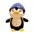 thumbnail image 2 of Soft Cute Penguin Plush Toy Heartwarming Stuffed Animal with Knitted Cap and Schoolbag for Soothing Bedside Home Decoration, 2 of 6