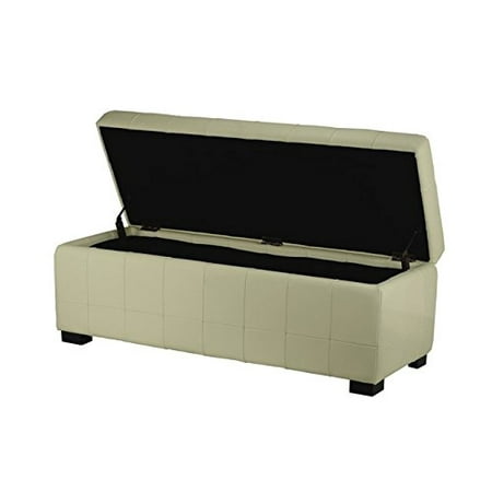 Safavieh Manhattan Indoor Leather Large Off White Storage Bench Safavieh Manhattan Indoor Leather Large Off White Storage Bench