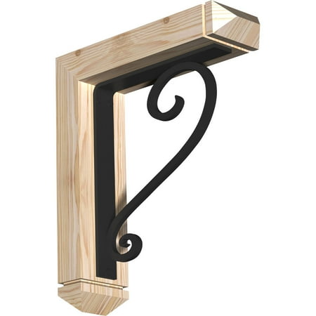 

3 1/2 W x 14 D x 16 H Edwards Arts & Crafts Ironcrest Smooth Bracket Douglas Fir (1 1/2 W x 10 D x 12 H Iron Bracket)