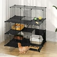 thumbnail image 6 of Verabella Guinea Pig Cage, Indoor C&C Small Animal Cage with Waterproof Plastic Liner, Loft and Partition for Bunny, Chinchilla and Hamster, Habitat Fence Playpen, 6 of 6