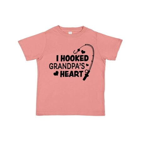 

Inktastic I Hooked Grandpa s Heart with Fishing Rod Gift Toddler Boy or Toddler Girl T-Shirt
