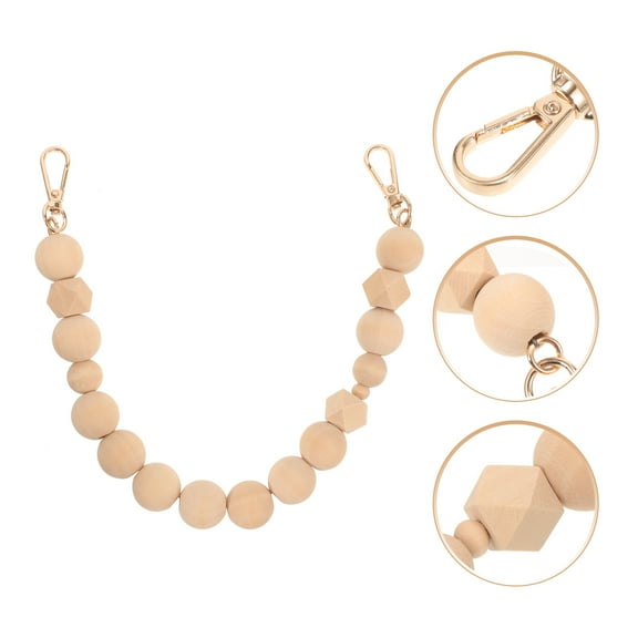 HEMOTON Purses for Women Wooden Bead Handbag 31.00X2.00X2.00CM