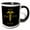 Black/White, variant on 3drose, Best Doctor Ever. a Caduceus Symbol. Yellow on Black Medical Gift, 11oz Two-tone Yellow Mug