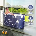 thumbnail image 5 of Sparklane - Ice Bath Tub 129 Gallon Cold Plunge Tub Portable Bathtub for Adults for Hot and Cold Baths, Indoor and Outdoor Use (Blue Star), 5 of 14