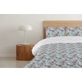 thumbnail image 4 of Ambesonne Floral Down Alternative Quilt Comforter, Wild Meadow Flowers Jungle, Twin XL, Soft Blue Green and Pink, 4 of 5