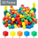 thumbnail image 2 of Vmingo Juguete Cubo de Colores Madera 2.5cm Apilable Didactico Matematicas Juego Patrones Colores Educativo Aprendizaje y Desarrollo Temprano Escolar Montessori Preescolar para Niños y Niñas | 30pzs, 2 of 5