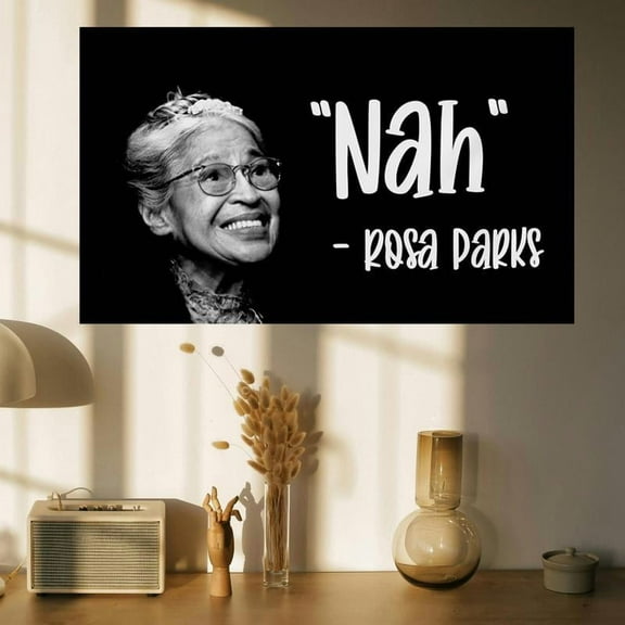 Black History Month Nah Rosa Parks Flag Decor Inspirational Wall Art Poster Feminism Inspirational Language Banner For Room Guys College Dorm Tapestry
