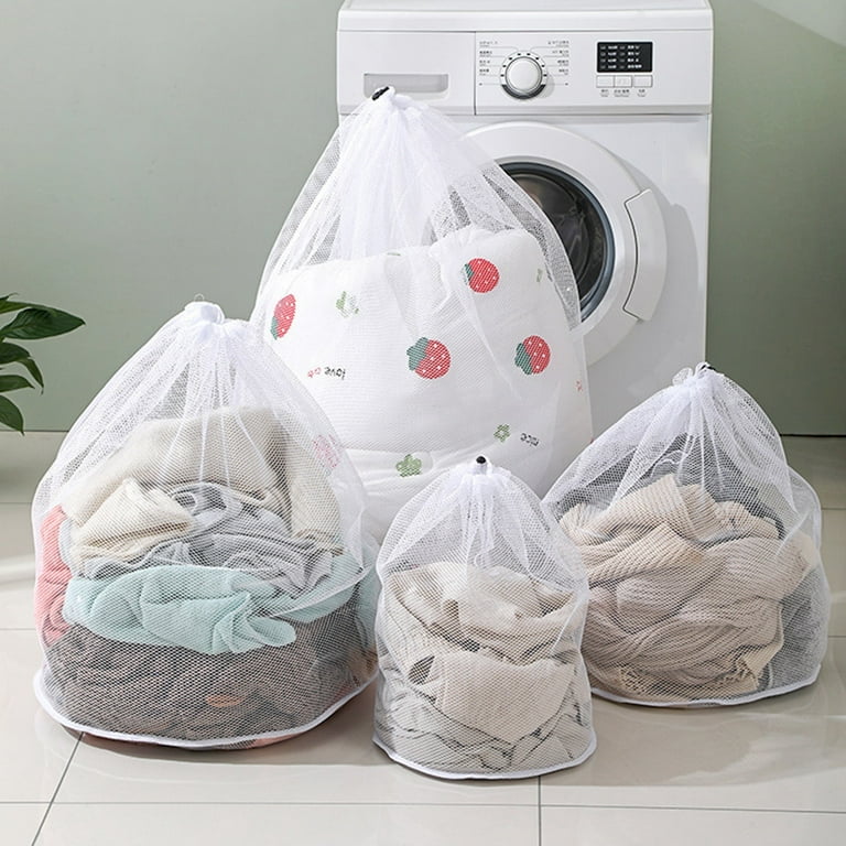 Walbest Mesh Laundry Bag, Anti-Deform Tough Washing Net Bag with  Drawstring, Durable Wash Bag for Delicates, Garment Laundry Mesh Bag for  Family, College Dorm, Apartment (Coarse Net/ Fine Mesh) 