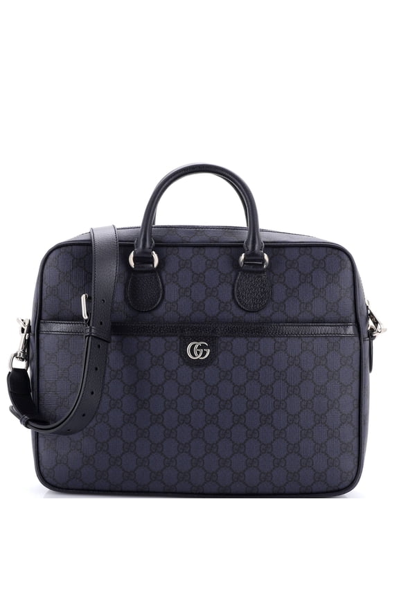 Pre-Owned Ophidia Zip Around Pocket Briefcase GG Coated Canvas Medium By Rebag