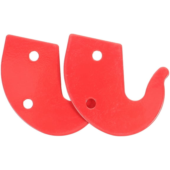 BRIGHTFUFU 2Pcs Red Aluminum Alloy Ladder Roof Hook for Stable Fixation and Anti-slip 2.8x2.4in