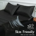 thumbnail image 3 of LIFCOM Satin Pillowcase with Envelope Closure,Queen, Black，（2 Count）, 3 of 6