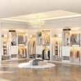 thumbnail image 3 of Homieasy 20.5'' - 96" W Closet System with Wooden Drawers and Hanging Rods(Cut to Fit), White, 3 of 7