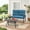 Peacock Blue, variant on SUNCROWN 2-Piece Patio Loveseat Furniture Set Outdoor Steel Frame Bench with Thick Cushions and Coffee Table - Brown