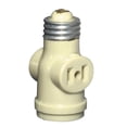 thumbnail image 1 of Enchufe sin llave Leviton, base mediana de plástico, paquete de 1, 1 of 1