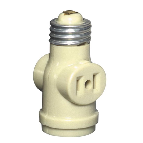 Enchufe sin llave Leviton, base mediana de plástico, paquete de 1