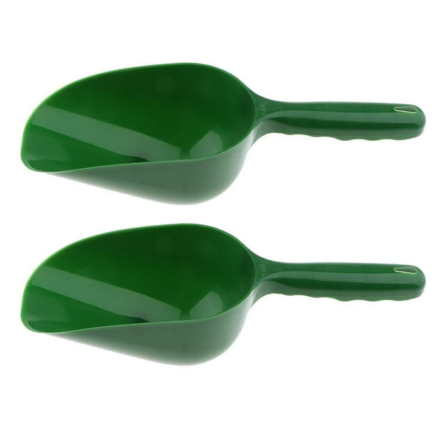 GROWTH TANK SET OF 2 HEAVY DUTY PLASTIC GARDEN SCOOP HANDY TOOL FOR SOIL COMPOST FERTILISER