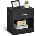 thumbnail image 1 of SONGMICS HOME Nightstand, Side Table with Drawer and Shelf, Bedside Table, End Table with Open Compartment, for Bedroom, Living Room, Ink Black LET619T56, 1 of 9