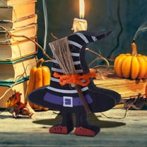 Konghyp Wooden Halloween Ornaments Layered Tray Decor, Pet-Friendly Fall Decor, Interactive Halloween Table Centerpiece, Ghost-Themed Indoor Decoration