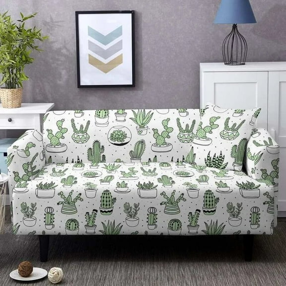 Cactus Plants Sofa Cover 1/2/3/4 Seaters Corner Stretch Couch Covers Elastic All-cover Slipcover For Living Room r