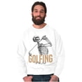 thumbnail image 3 of Funny Skeleton Golfing Til The End Men's Crewneck Sweatshirt Brisco Brands S, 3 of 6