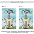 thumbnail image 2 of Easter Bunny Colorful Eggs Garden Flag 12 x 18 Double Sided Easter Peeps Lilies Flower Butterfly Welcome Spring Small Vertical House Flags Outdoor Banner Seasonal Outside Decor for Yard Farmhouse, 2 of 5