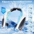 thumbnail image 4 of Ventilador de cuello Slientspin AI portátil, 6 velocidades, 8000 mAh, recargable, 4 of 8