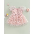 thumbnail image 2 of nvzhuang Kids Girl’s Princess Dress, Puff Sleeve Tulle Dress  A-line Dress for Party Stage Show, 2 of 8