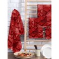 thumbnail image 2 of Red Geometric Kitchen Dish Towels for Drying Dishes Set of 2, Vintage Minimalism Abstract Aesthetic Waffle Weave Microfiber Hand Tea Bathroom Towels Quick Dry & Absorbent Towel 15.7x23.6, 2 of 7