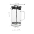 thumbnail image 3 of Cafetera manual de prensa para el hogar, 1 unidad, con escala (transparente), 3 of 5