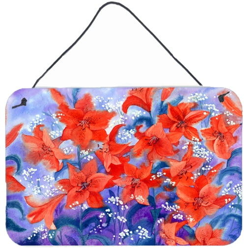 Carolines Treasures IBD0257DS812 Lillies Wall or Door Hanging Prints 8HX12W multicolor